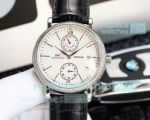 Swiss Replica IWC Portofino Watch White Dial SS Leather Strap 40mm